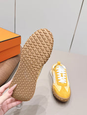 HM 26S BOUNCING SNEAKERS IN YELLOW NYLON AND SUEDE