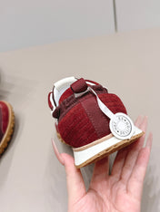 HM 26S BOUNCING SNEAKERS IN BROWN NYLON AND RED SUEDE