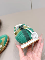 HM 26S BOUNCING SNEAKERS IN GREEN NYLON AND SUEDE