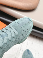 HM 26S TRAIL SNEAKERS IN SAGE GREEN PERFORATED SUEDE