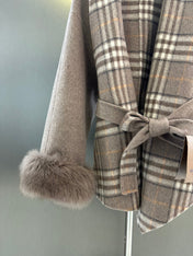 BURBERRY 25S PLAID WOOL COAT 133