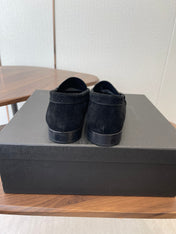 YSL 26S LOAFER IN BLACK SUEDE