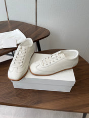 THE ROW 26S SNEAKERS IN WHITE CALFSKIN