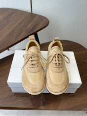 THE ROW 26S SNEAKERS IN BEIGE SUEDE AND FABRIC