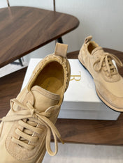 THE ROW 26S SNEAKERS IN BEIGE SUEDE AND FABRIC