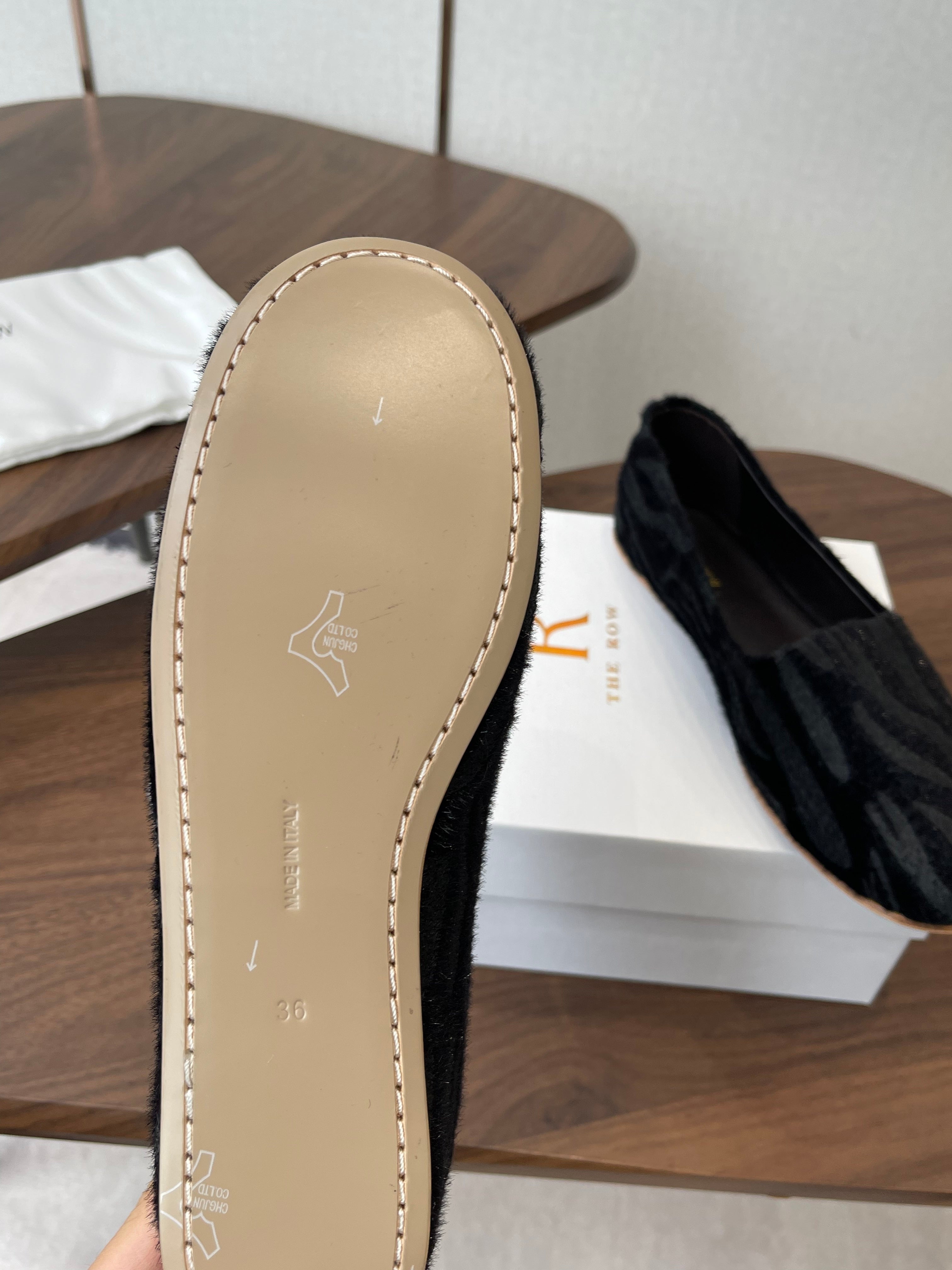 THE ROW 26S MARY JANES IN BLACK ZEBRA PRINT PONY HAIR