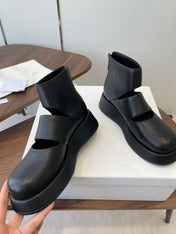THE ROW 26S PLATFORM MARY JANE IN BLACK CALFSKIN