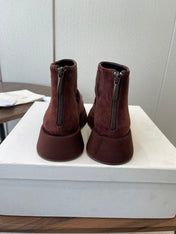 THE ROW 26S PLATFORM MARY JANE IN CHOCOLATE BROWN SUEDE