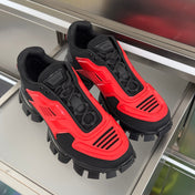 PRADA 26S CLOUDBUST THUNDER SNEAKERS 60MM IN RED MESH FABRIC AND TPU