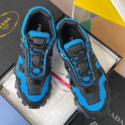 PRADA 26S CLOUDBUST THUNDER SNEAKERS 60MM IN BLUE MESH FABRIC