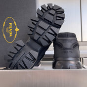 PRADA 26S CLOUDBUST THUNDER SNEAKERS 60MM IN BLACK MESH FABRIC