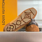 LV 26S SNEAKERINA SNEAKERS IN CARAMEL BROWN SUEDE AND CALFSKIN
