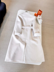 HERMES 25S BELTED CASHMERE PEACOAT 268