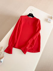VALENTINO 26S LONG-SLEEVE SILK SHIRT 1229