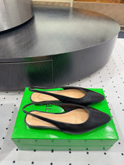 BOTTEGA VENETA 26S SLINGBACK FLATS IN BLACK CALFSKIN