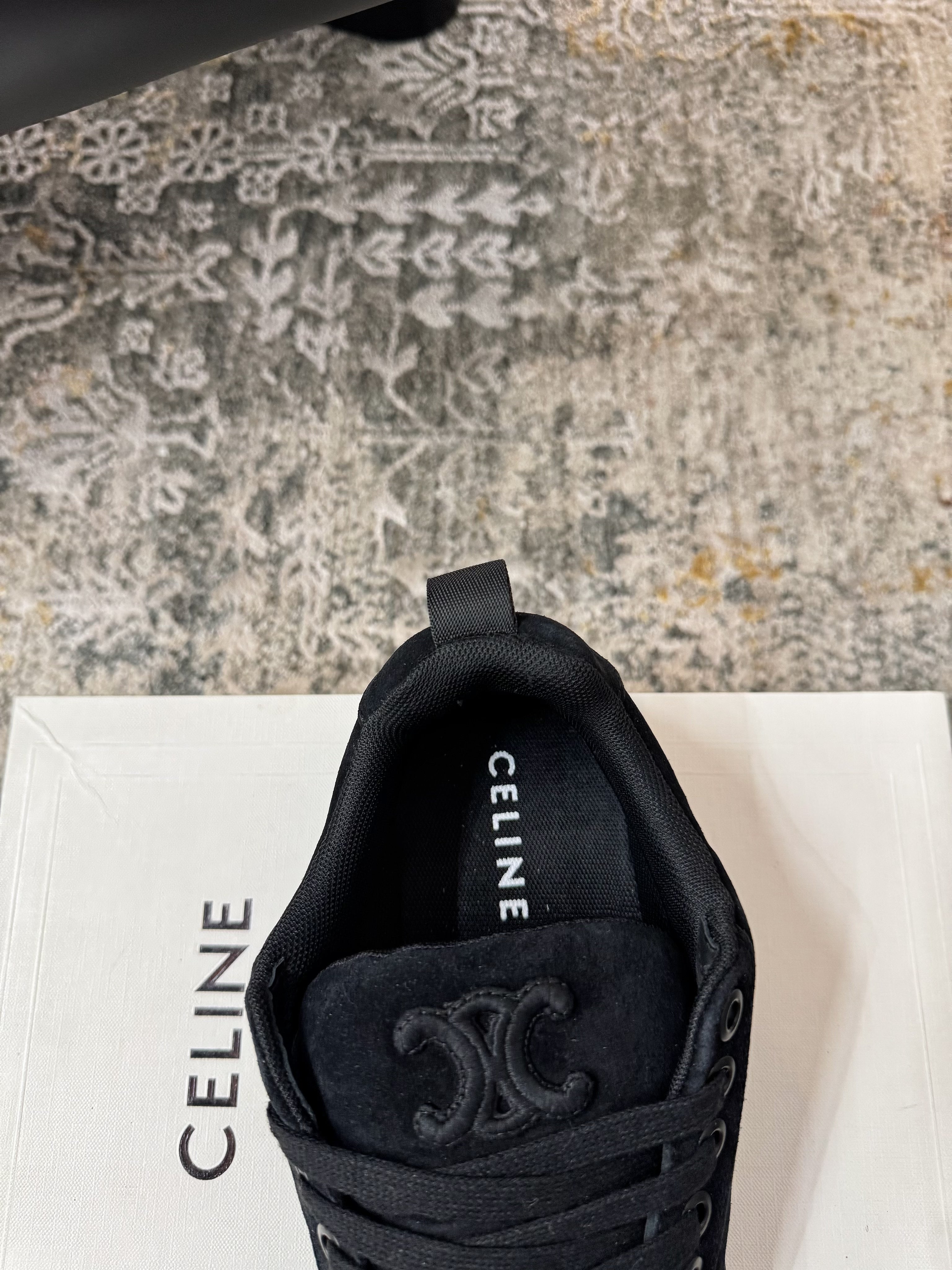 CELINE 26S SNEAKER IN BLACK SUEDE