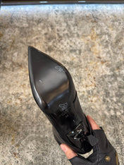 BALMAIN 26S BOOT 95 MM IN BLACK CALFSKIN