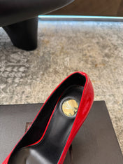 YSL 26S HEELED SHOES 110 MM IN RED GLOSSY CALFSKIN