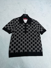 GUCCI 26S SHORT-SLEEVE KNIT POLO SHIRT 248