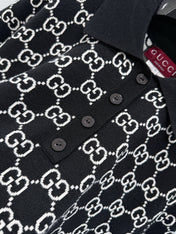 GUCCI 26S SHORT-SLEEVE KNIT POLO SHIRT 248