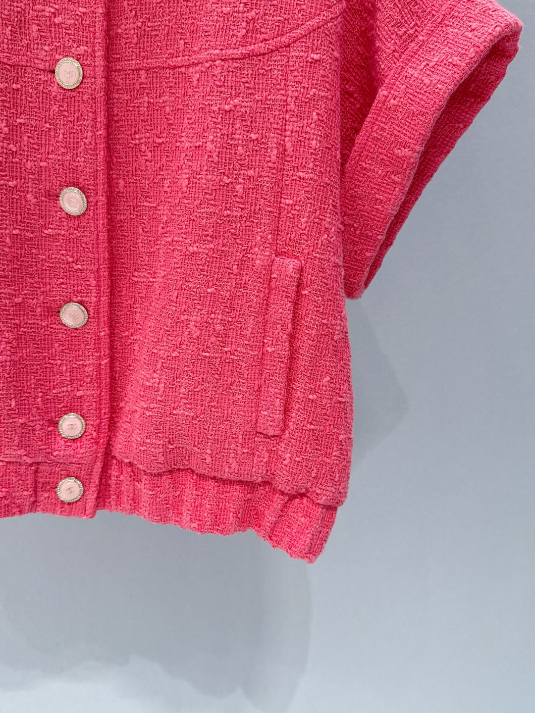 CHANEL 26S SHORT-SLEEVE STAND COLLAR JACKET 889