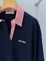 MIUMIU 26S LONG SLEEVE POLO SHIRT 896