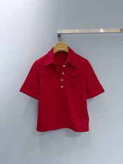 MIUMIU 26S SHORT-SLEEVE POLO T-SHIRT STYLE 1101