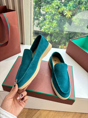 LP LOAFERS 25S IN OCEAN BLUE CASHMERE
