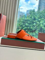LP THONG SANDALS 25S IN ORANGE SUEDE