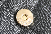 CHANEL 25S KELLY 14.5 CM IN BLACK LAMBSKIN