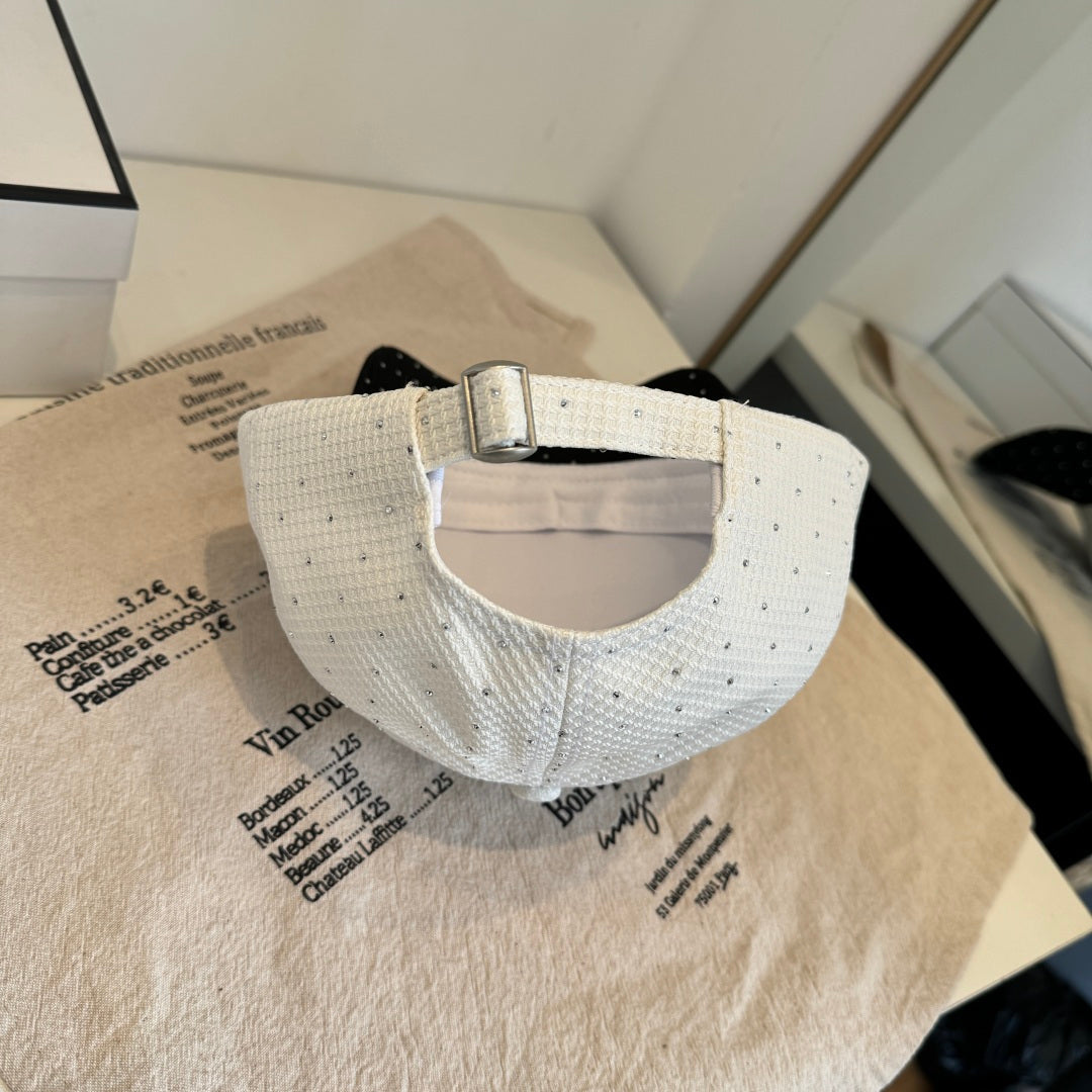 CHANEL 26S CRYSTAL-EMBELLISHED BASEBALL CAP 337797