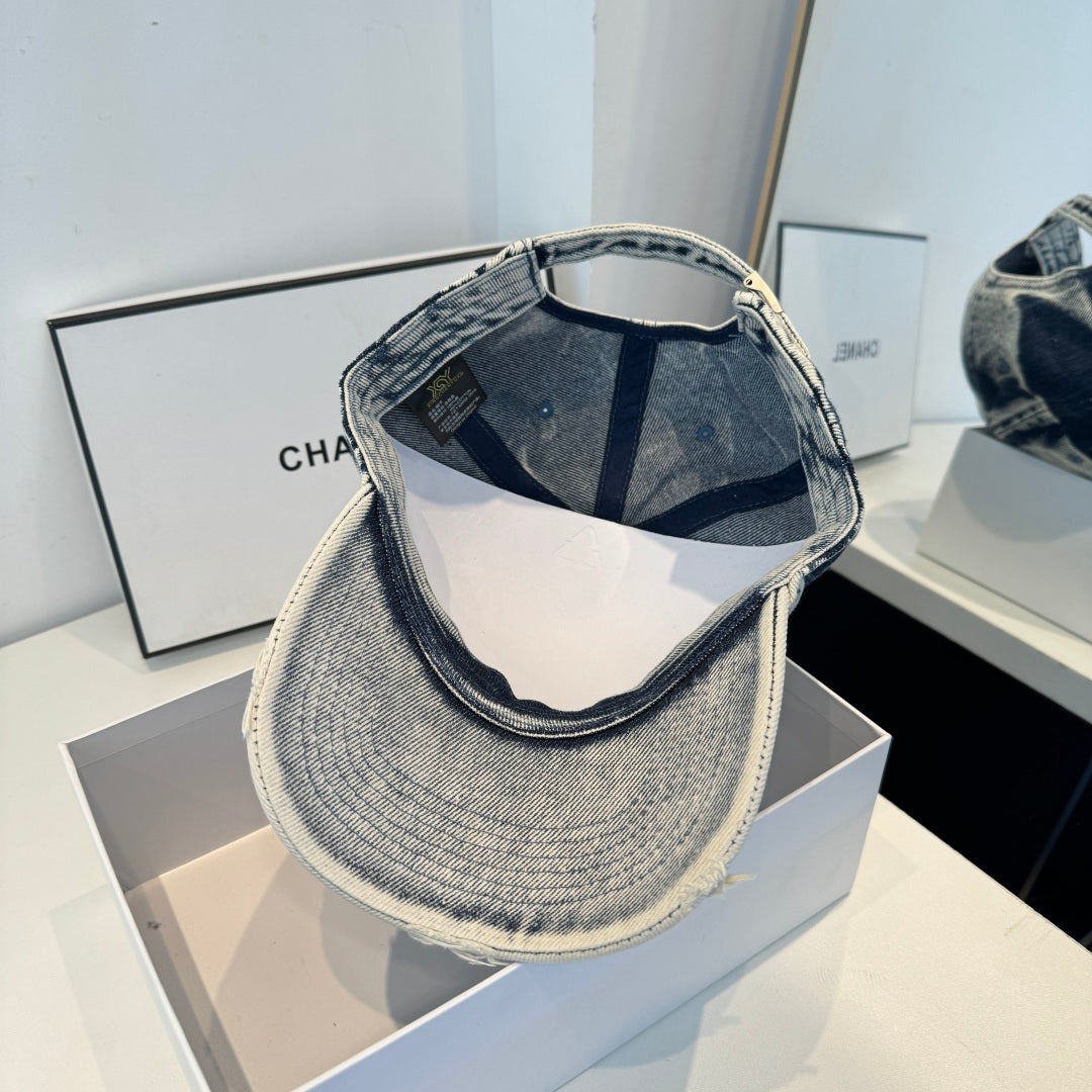 CHANEL 26S DENIM BASEBALL CAP 337805