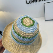 CHANEL 26S CROCHETED STRAW BUCKET HAT 337965