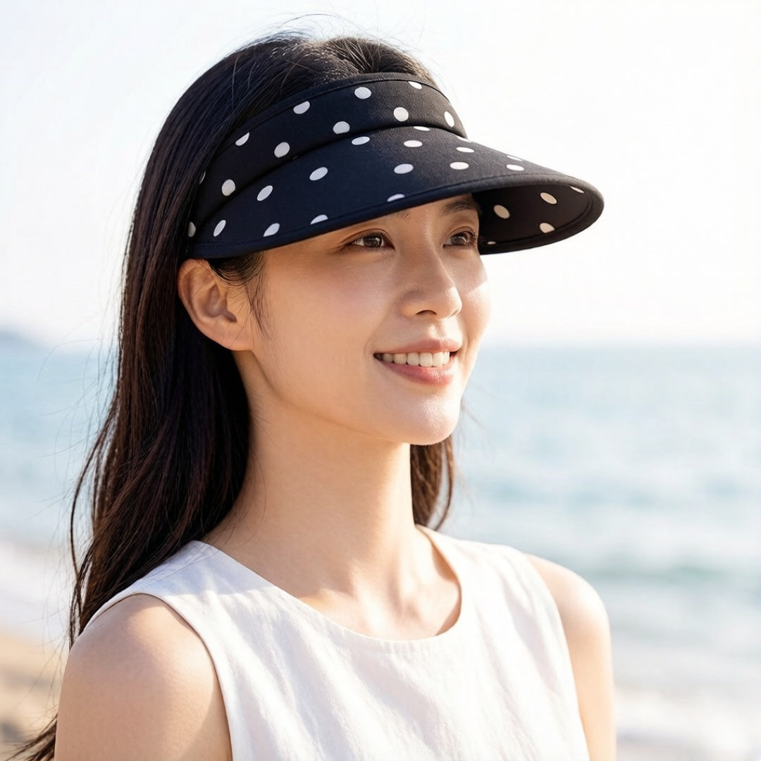 CHANEL 26S POLKA-DOT OPEN-TOP HAT 337955