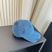 CHANEL 26S MONOGRAM CC DENIM BASEBALL CAP 337808