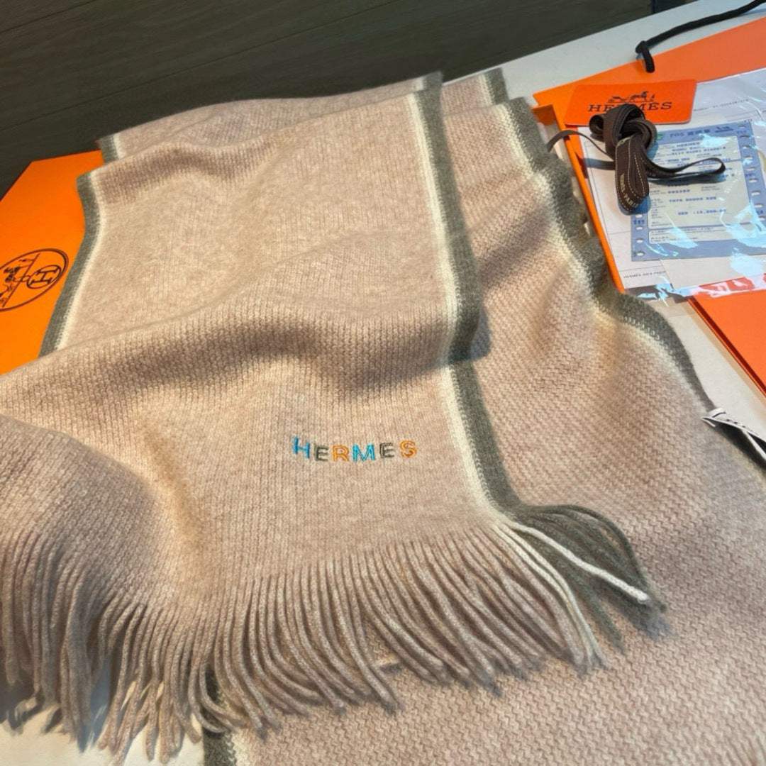 HERMES 25S SCARF 180 IN CASHMERE 989877