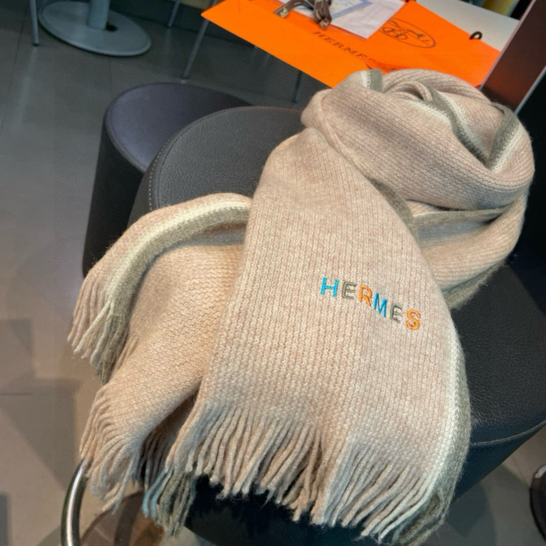 HERMES 25S SCARF 180 IN CASHMERE 989877