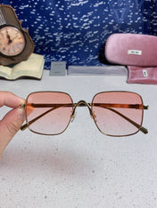 MIUMIU 26S SQUARE GEOMETRIC FRAME IN METAL 445239