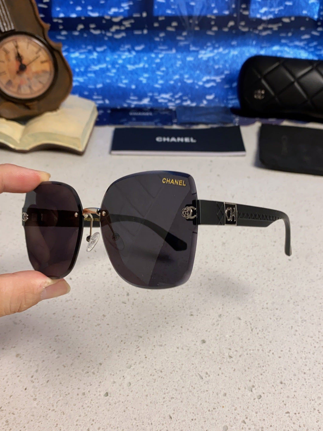 CHANEL 26S FACETED LENSES IN ACETATE 404784