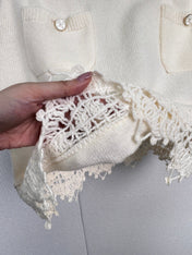 CHANEL 25S KNITTED LACE MIDI SKIRT 416