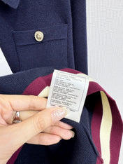 CHANEL 25S LONG-SLEEVE KNIT POLO SHIRT 589