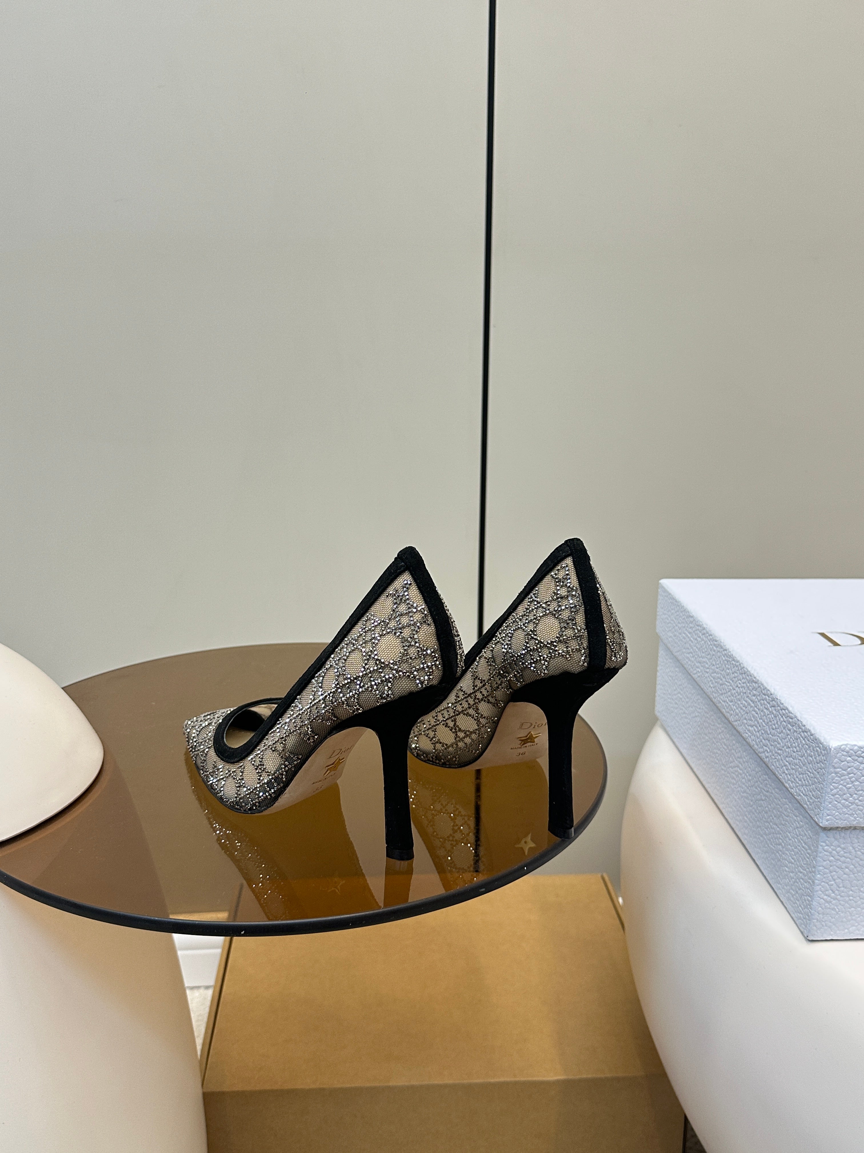 HIGH HEELS PUMP IN BLACK LAMB SUEDE 10 CM