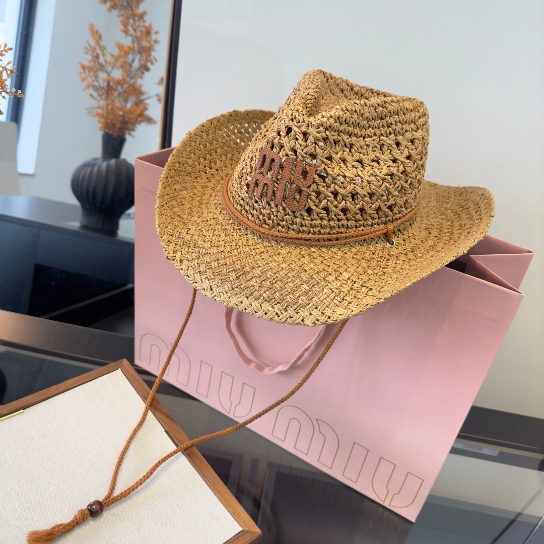 MIUMIU STRAW COWBOY HAT STYLE 17