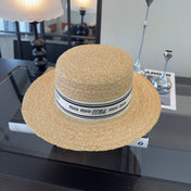 MIUMIU FLAT-BRIM STRAW HAT STYLE 16