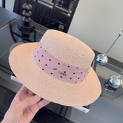MIUMIU FLAT-BRIM STRAW HAT STYLE 12