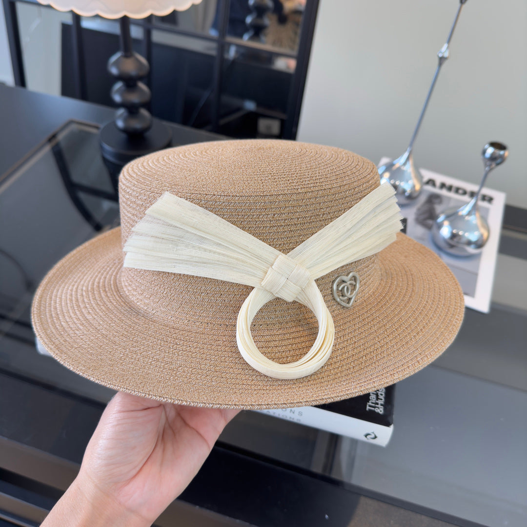 CHANEL 26S STRAW BOATER HAT 335886