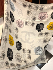 CHANEL 25S SCARF 140 CM IN CASHMERE AND SILK 943335