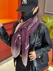 HERMES 25S SCARF 140 IN SILK CASHMERE 987419