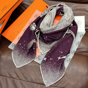 HERMES 25S SCARF 140 IN SILK CASHMERE 987419