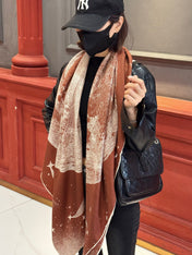 HERMES 25S SCARF 140 IN SILK CASHMERE 987420